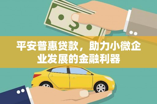 邕宁平安普惠贷款，助力小微企业发展的金融利器